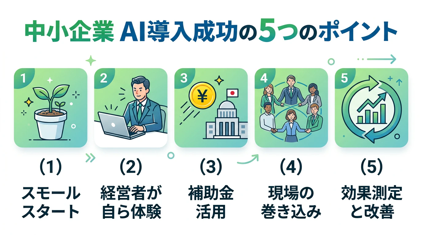 中小企業のAI導入成功5つのポイント
